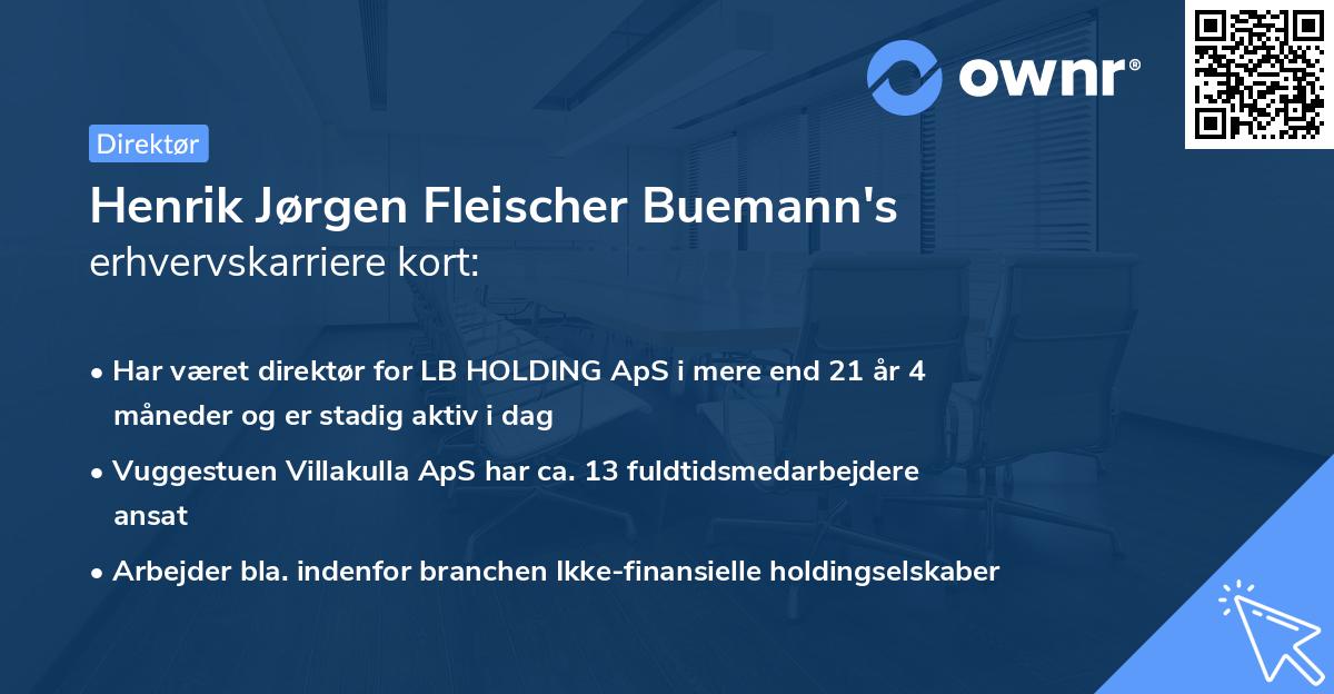 Henrik Jørgen Fleischer Buemann's erhvervskarriere kort