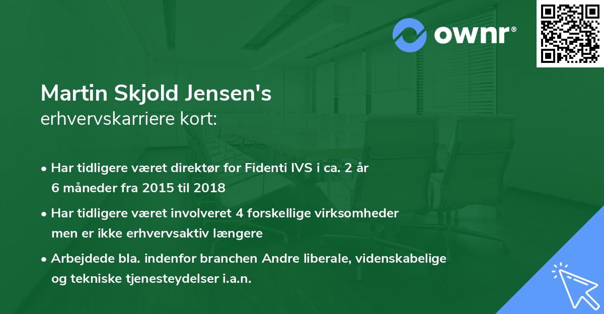 Martin Skjold Jensen's erhvervskarriere kort