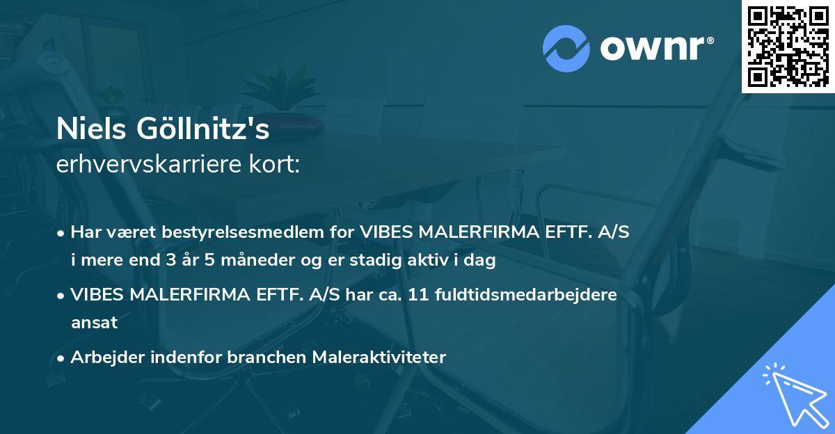 Niels Göllnitz's erhvervskarriere kort