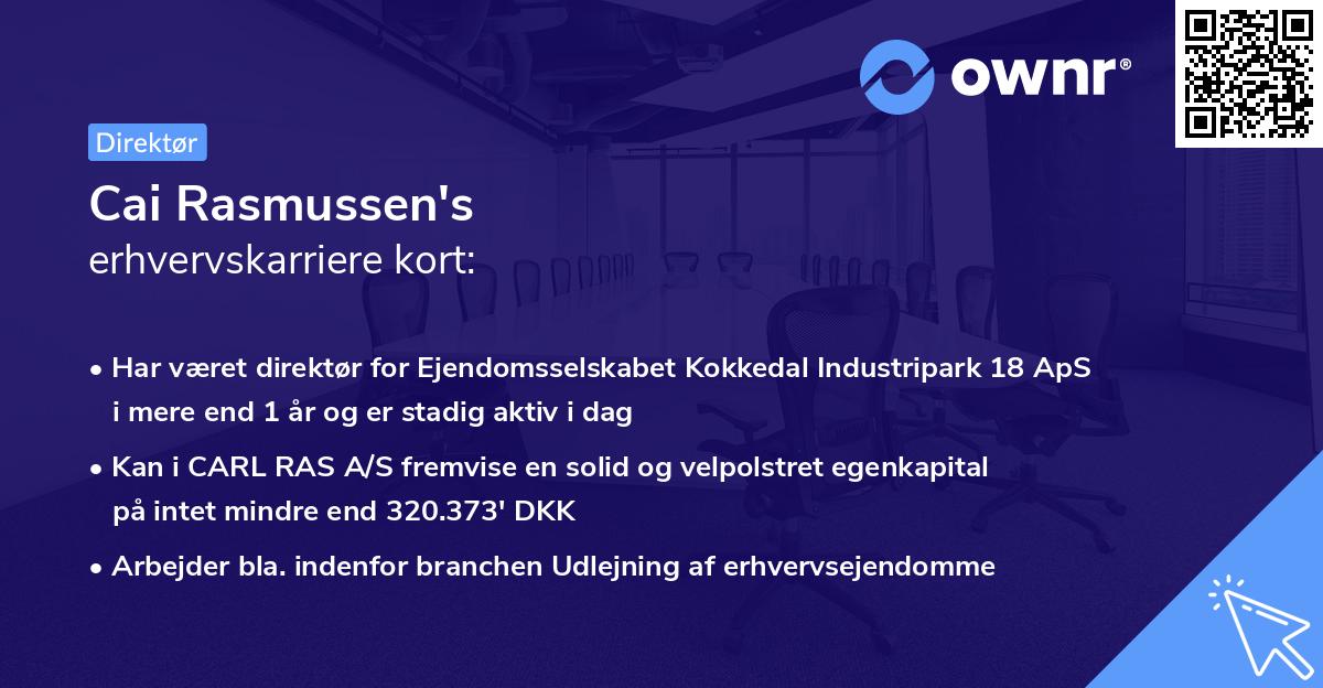 Cai Rasmussen's erhvervskarriere kort