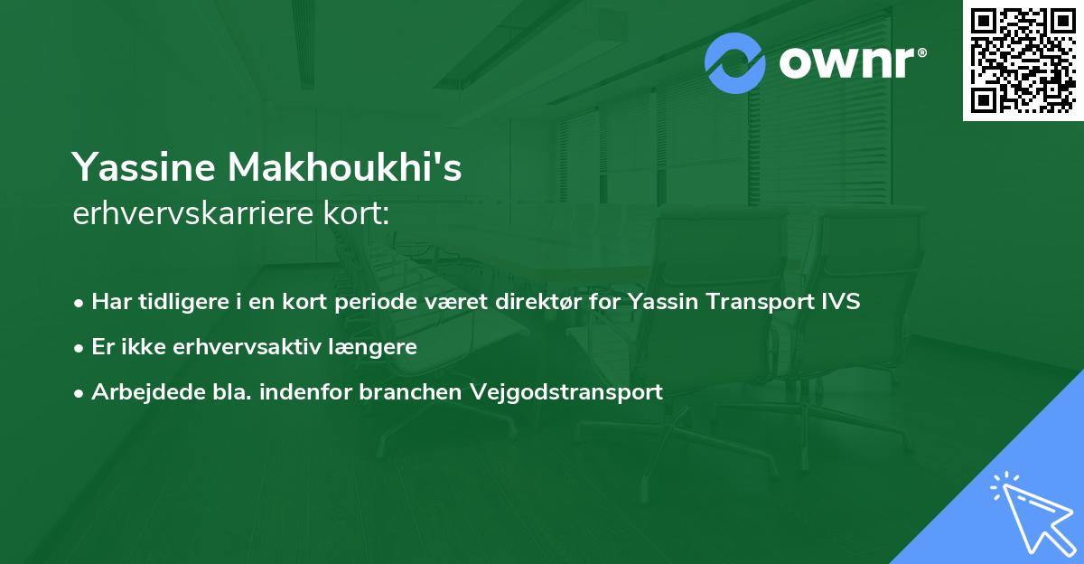 Yassine Makhoukhi's erhvervskarriere kort