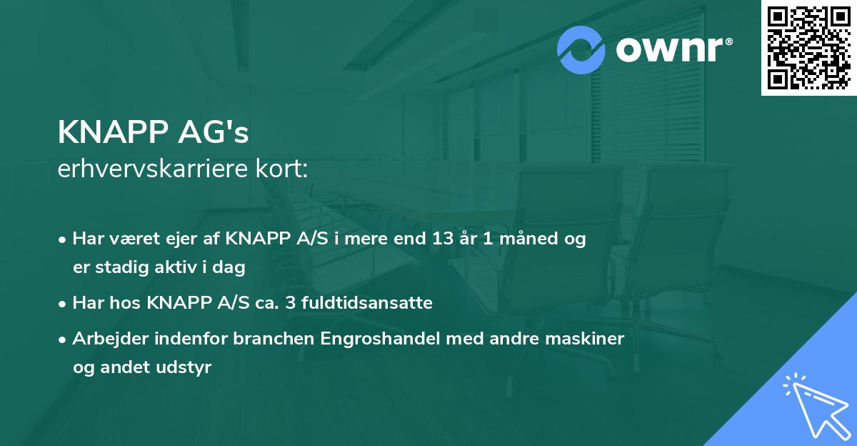 KNAPP AG's erhvervskarriere kort