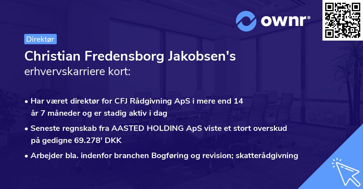 Christian Fredensborg Jakobsen's erhvervskarriere kort