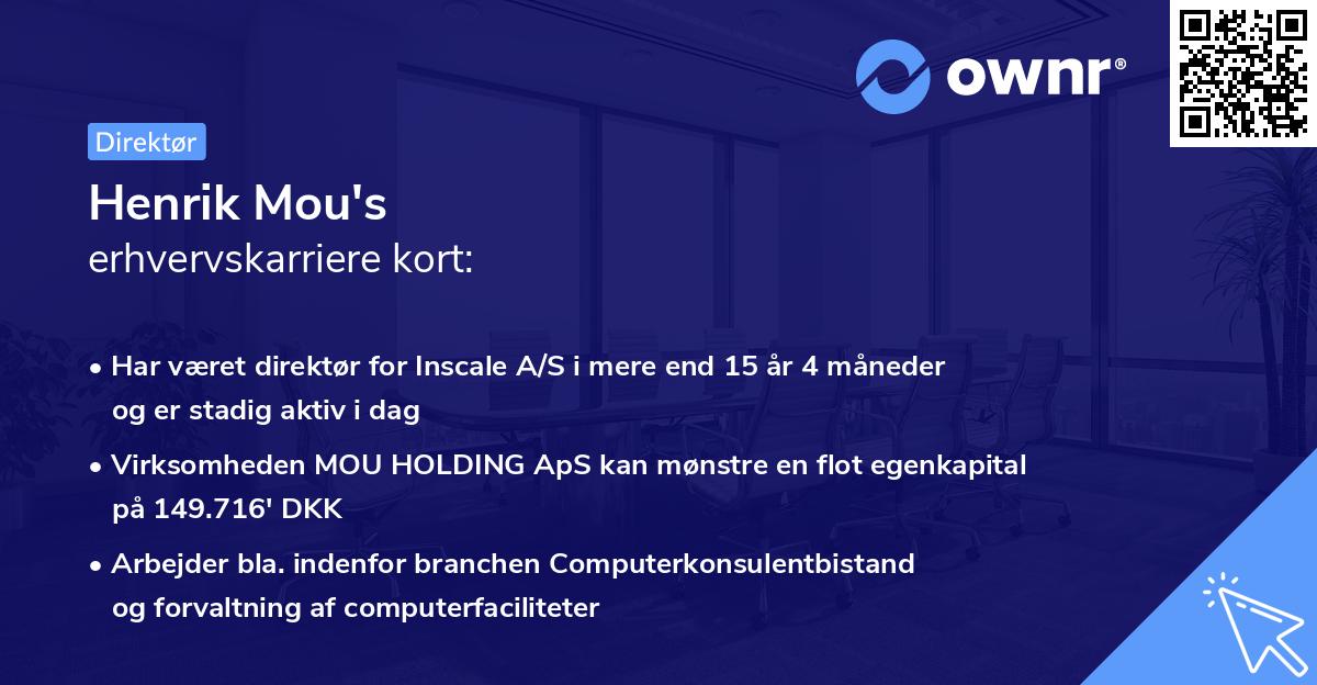 Henrik Mou's erhvervskarriere kort