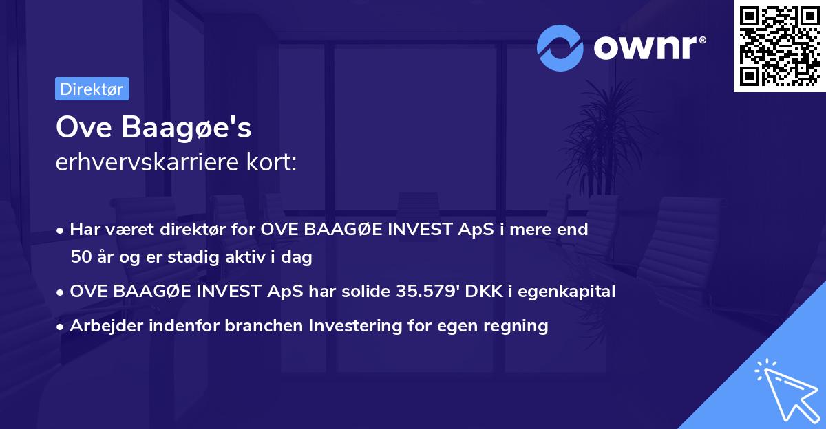 Ove Baagøe's erhvervskarriere kort