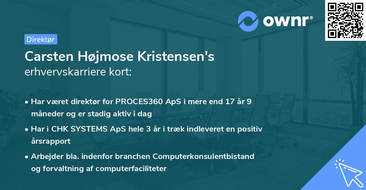 Carsten Højmose Kristensen's erhvervskarriere kort