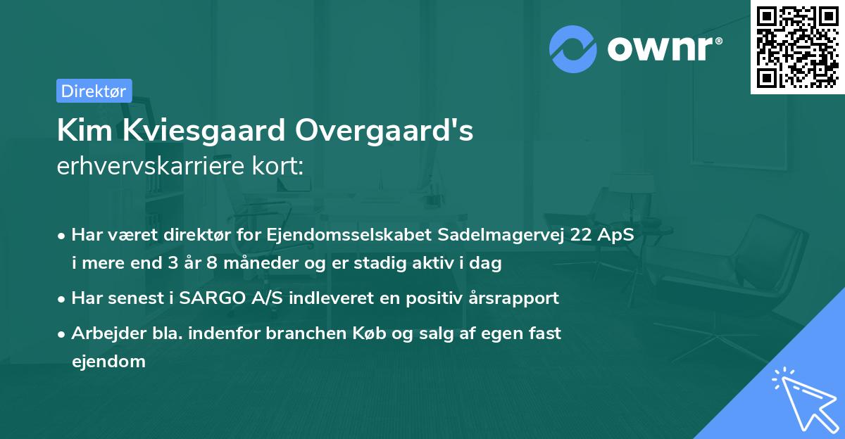 Kim Kviesgaard Overgaard's erhvervskarriere kort