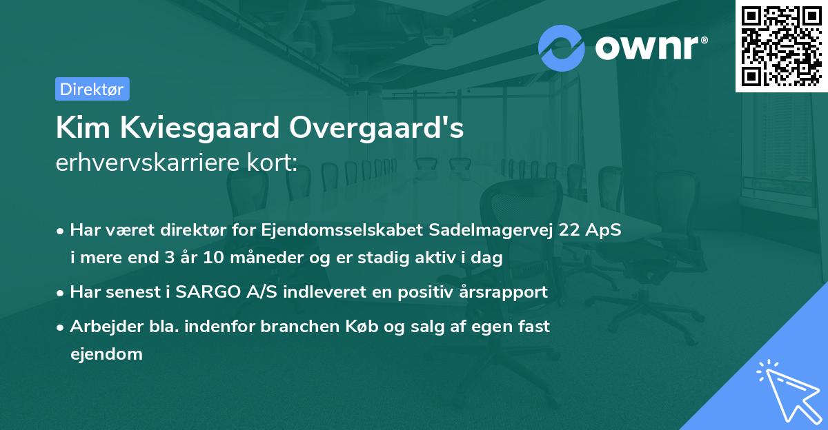 Kim Kviesgaard Overgaard's erhvervskarriere kort