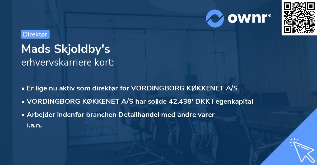 Mads Skjoldby's erhvervskarriere kort