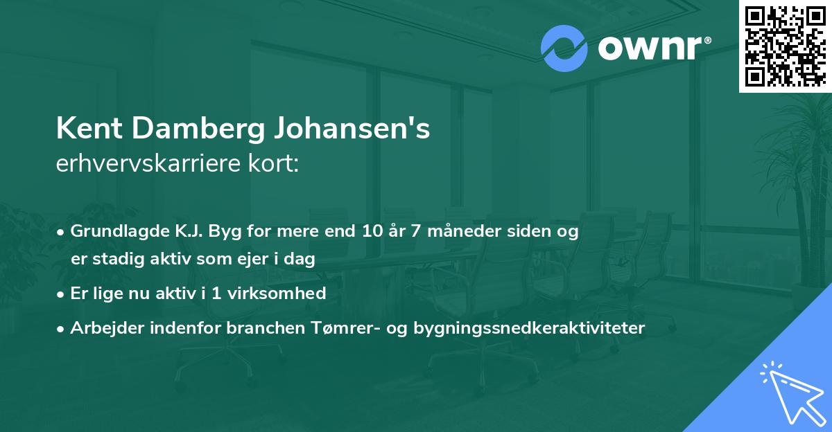 Kent Damberg Johansen's erhvervskarriere kort