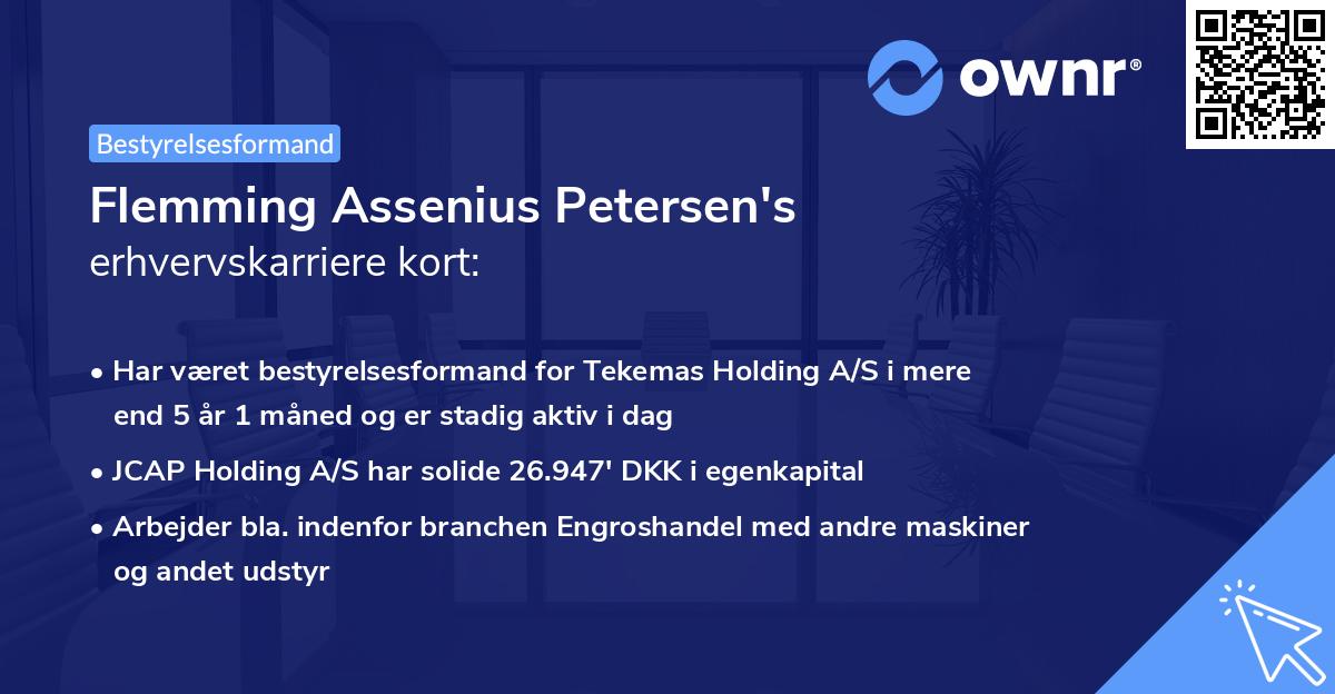 Flemming Assenius Petersen's erhvervskarriere kort