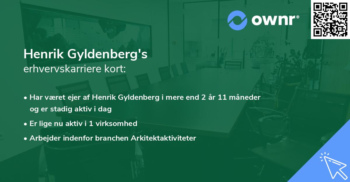 Henrik Gyldenberg's erhvervskarriere kort