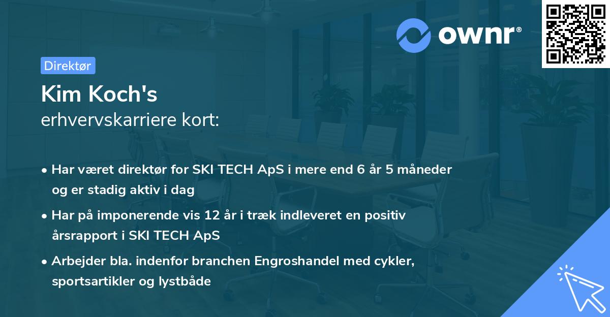 Kim Koch's erhvervskarriere kort