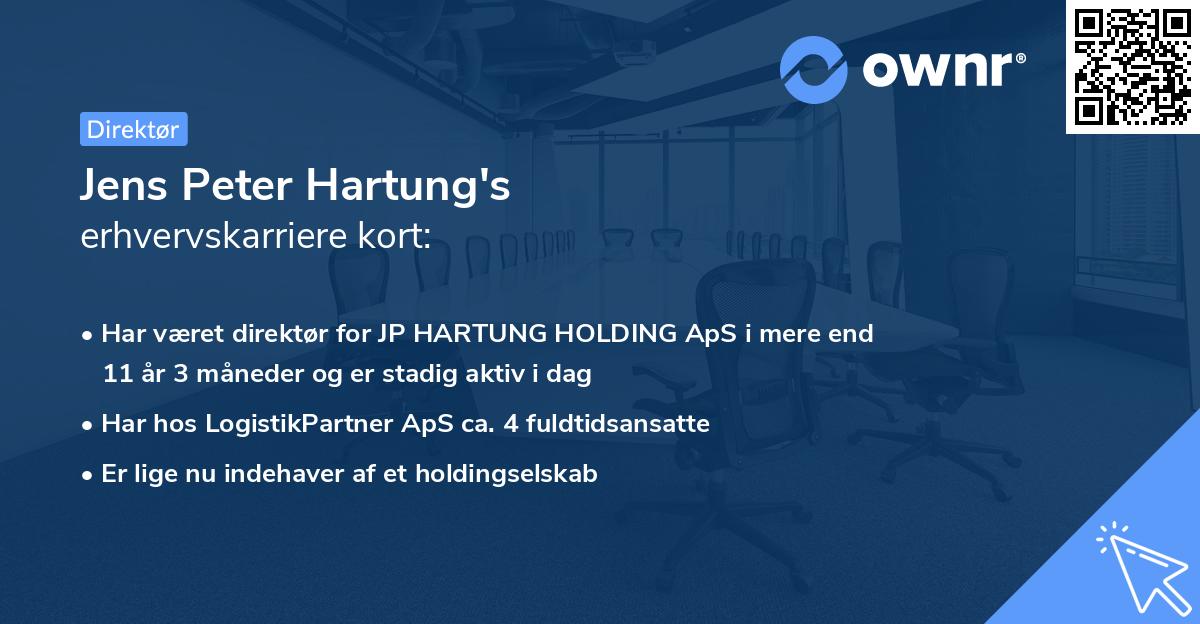 Jens Peter Hartung's erhvervskarriere kort