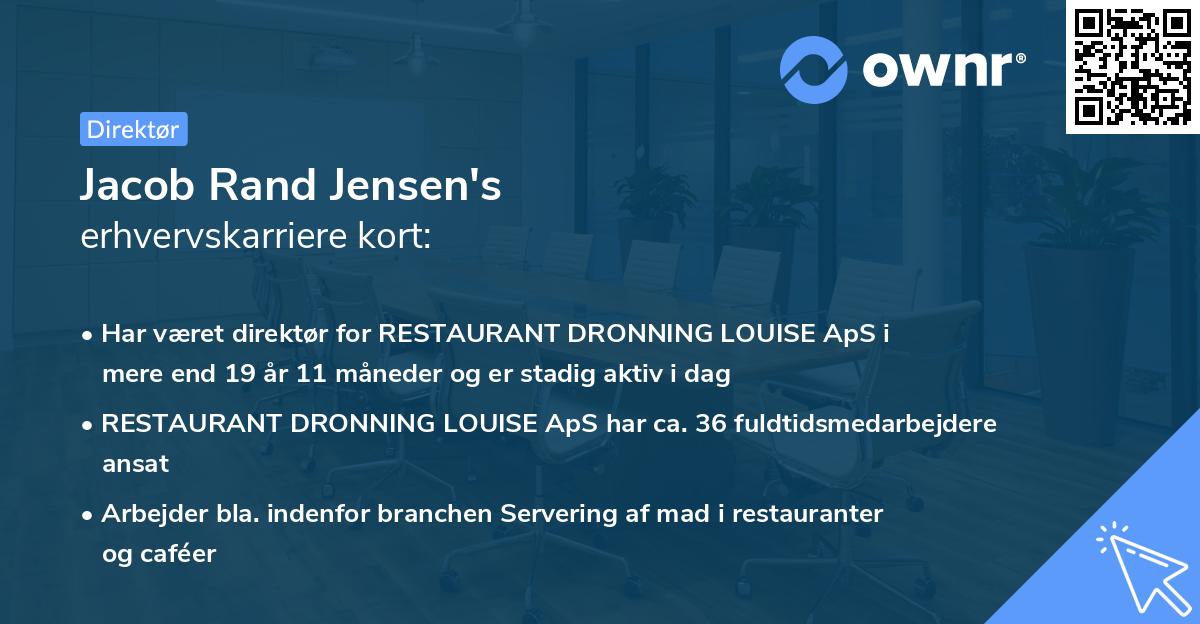 Jacob Rand Jensen's erhvervskarriere kort