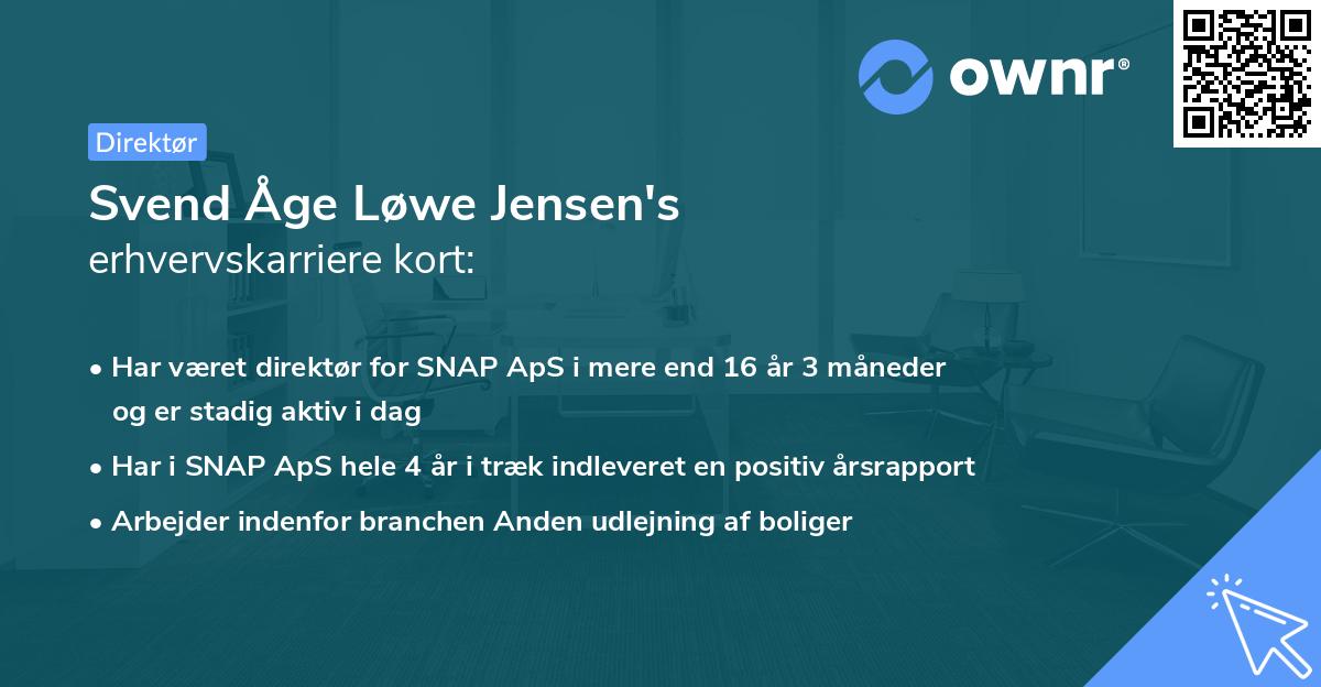 Svend Åge Løwe Jensen's erhvervskarriere kort