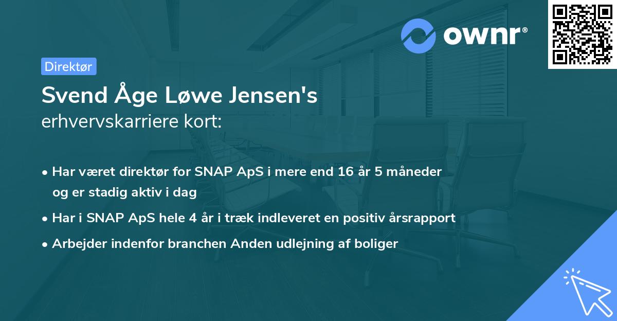 Svend Åge Løwe Jensen's erhvervskarriere kort