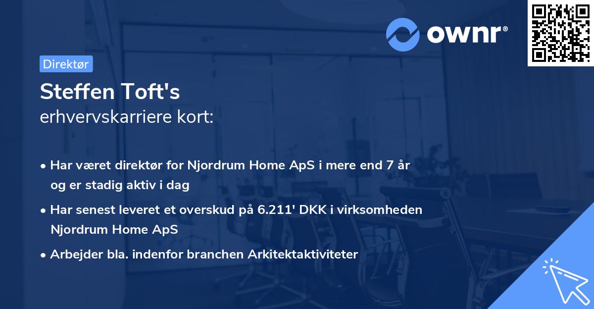 Steffen Toft's erhvervskarriere kort