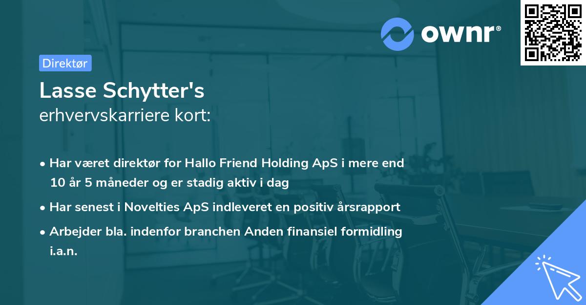 Lasse Schytter's erhvervskarriere kort