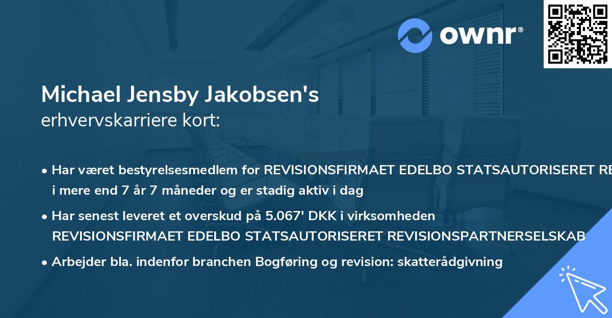 Michael Jensby Jakobsen's erhvervskarriere kort