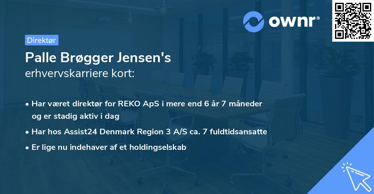 Palle Brøgger Jensen's erhvervskarriere kort