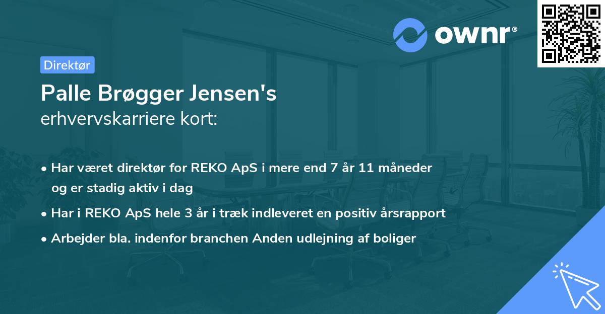 Palle Brøgger Jensen's erhvervskarriere kort