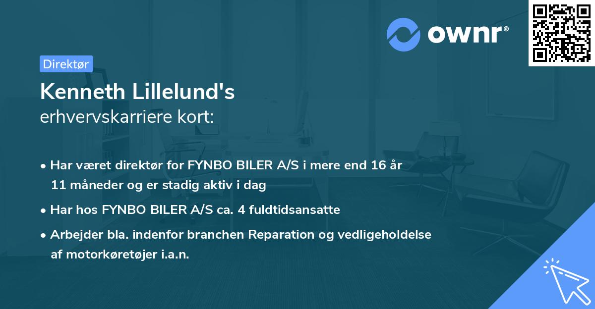 Kenneth Lillelund's erhvervskarriere kort