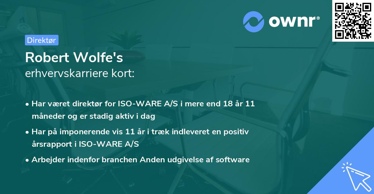 Robert Wolfe's erhvervskarriere kort