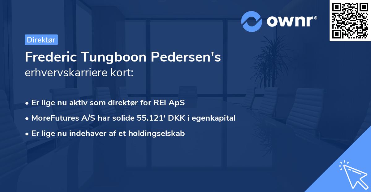 Frederic Tungboon Pedersen's erhvervskarriere kort