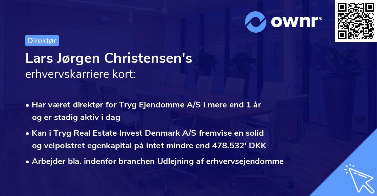 Lars Jørgen Christensen's erhvervskarriere kort