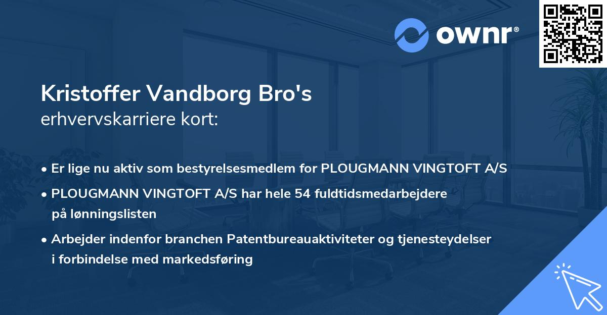 Kristoffer Vandborg Bro's erhvervskarriere kort