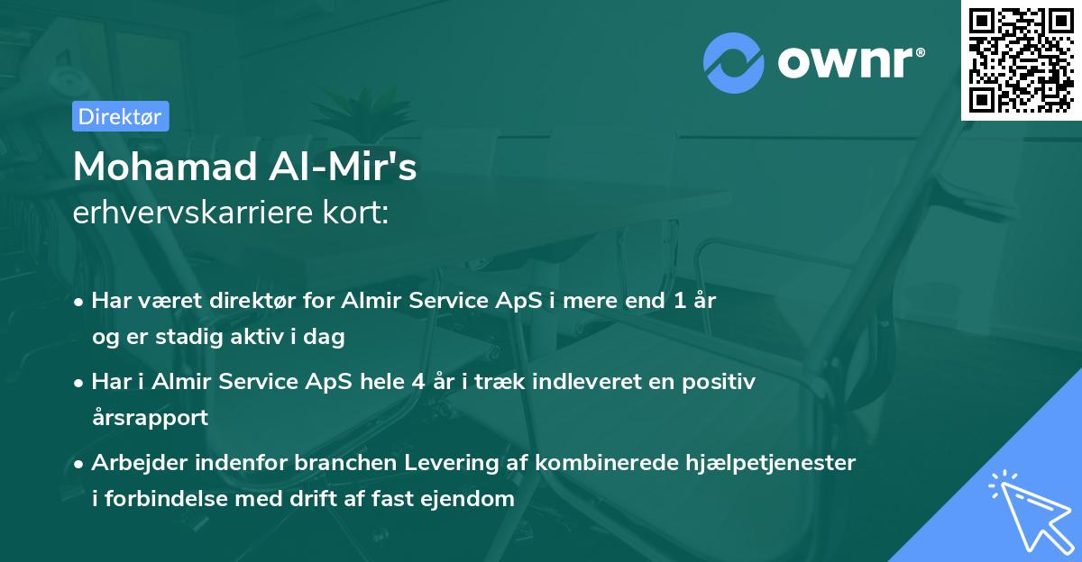 Mohamad Al-Mir's erhvervskarriere kort