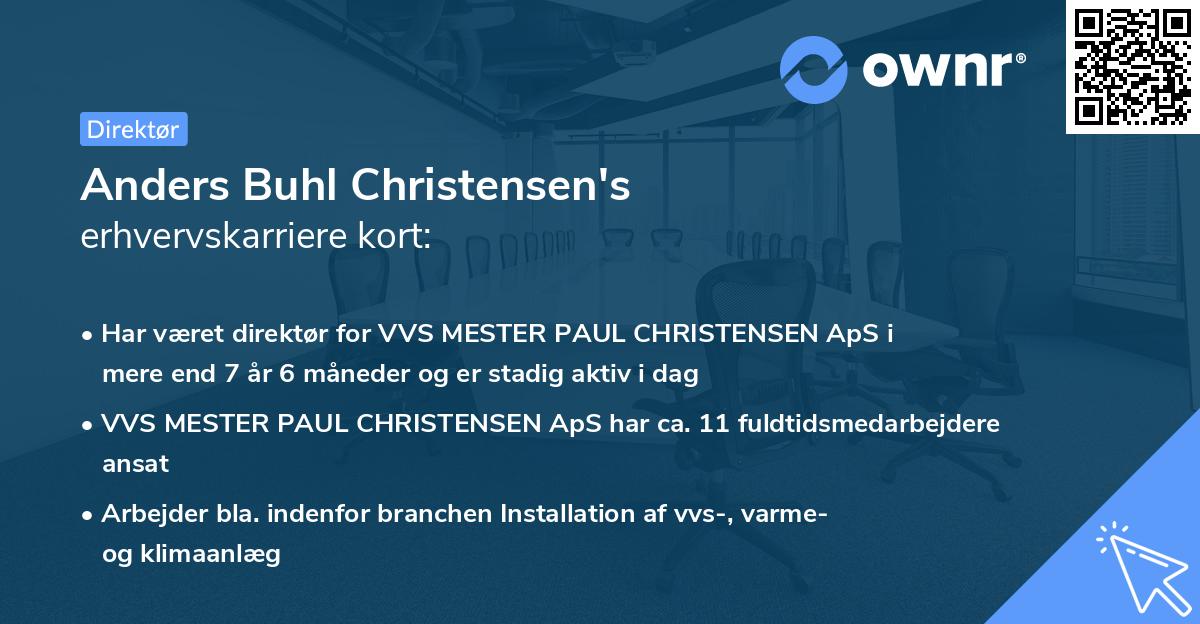 Anders Buhl Christensen's erhvervskarriere kort