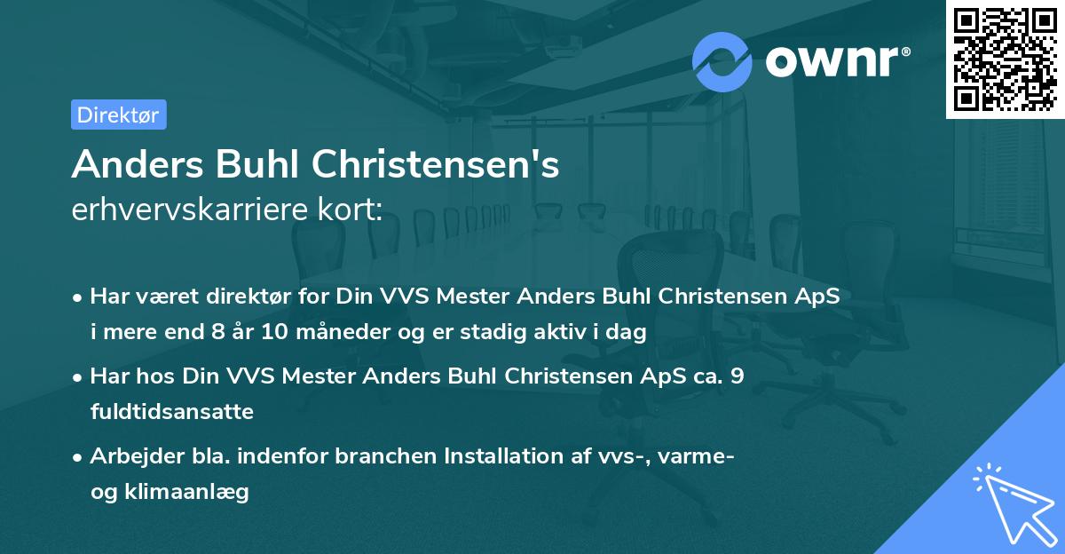 Anders Buhl Christensen's erhvervskarriere kort