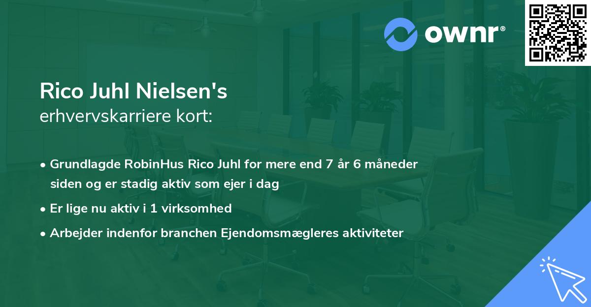 Rico Juhl Nielsen's erhvervskarriere kort