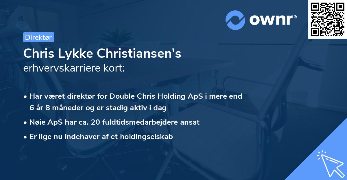 Chris Lykke Christiansen's erhvervskarriere kort