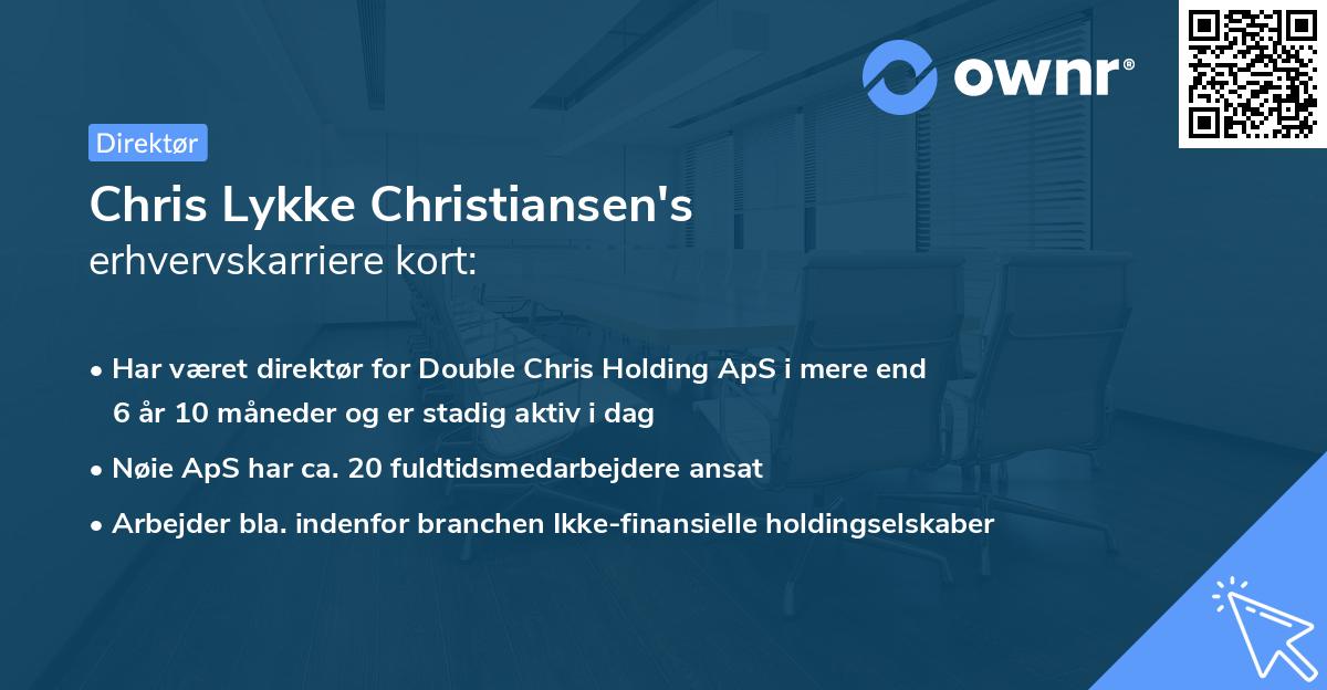 Chris Lykke Christiansen's erhvervskarriere kort