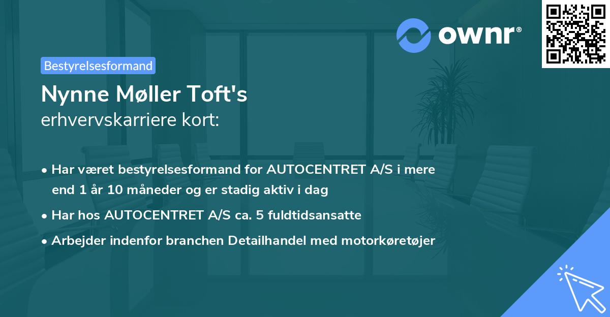 Nynne Møller Toft's erhvervskarriere kort