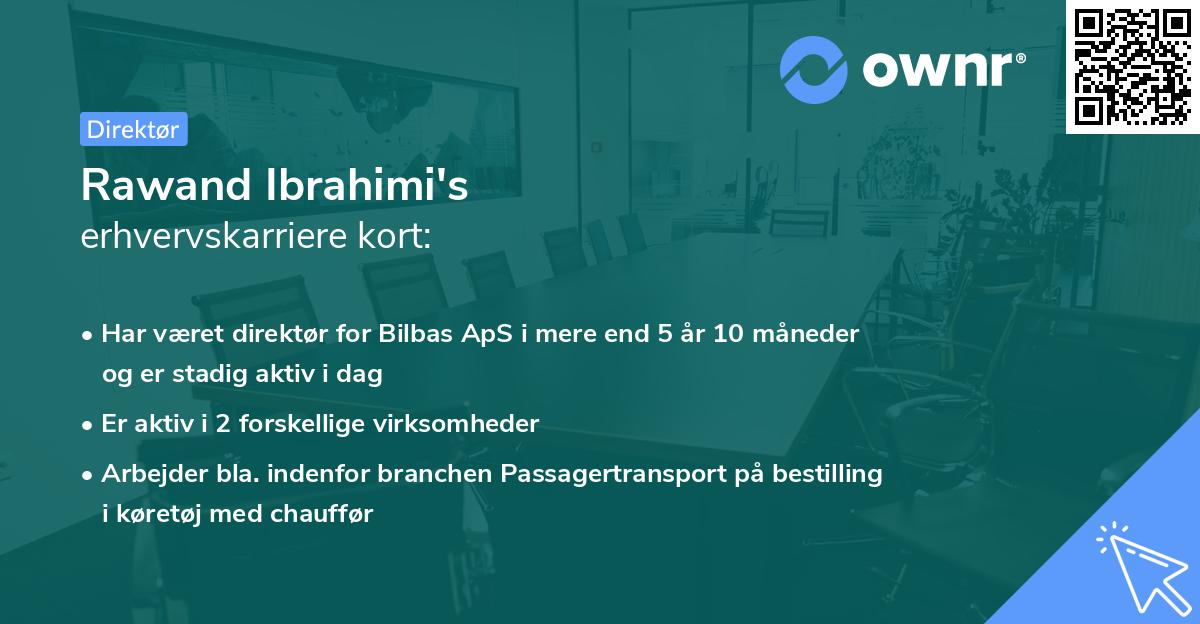 Rawand Ibrahimi's erhvervskarriere kort