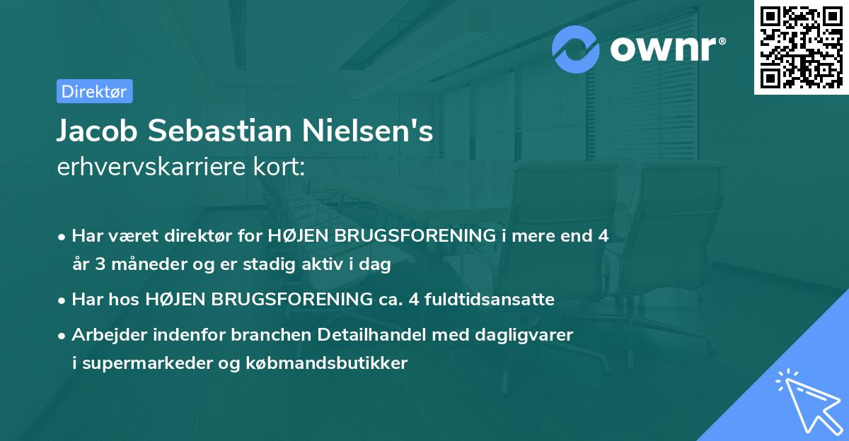 Jacob Sebastian Nielsen's erhvervskarriere kort