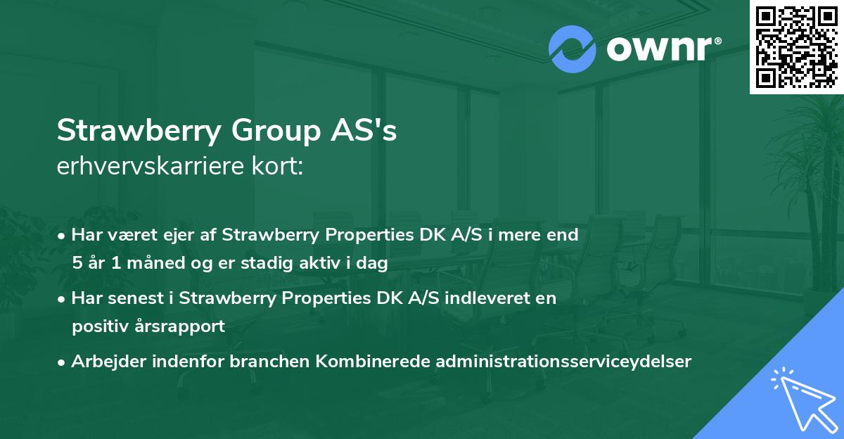 Strawberry Group AS's erhvervskarriere kort