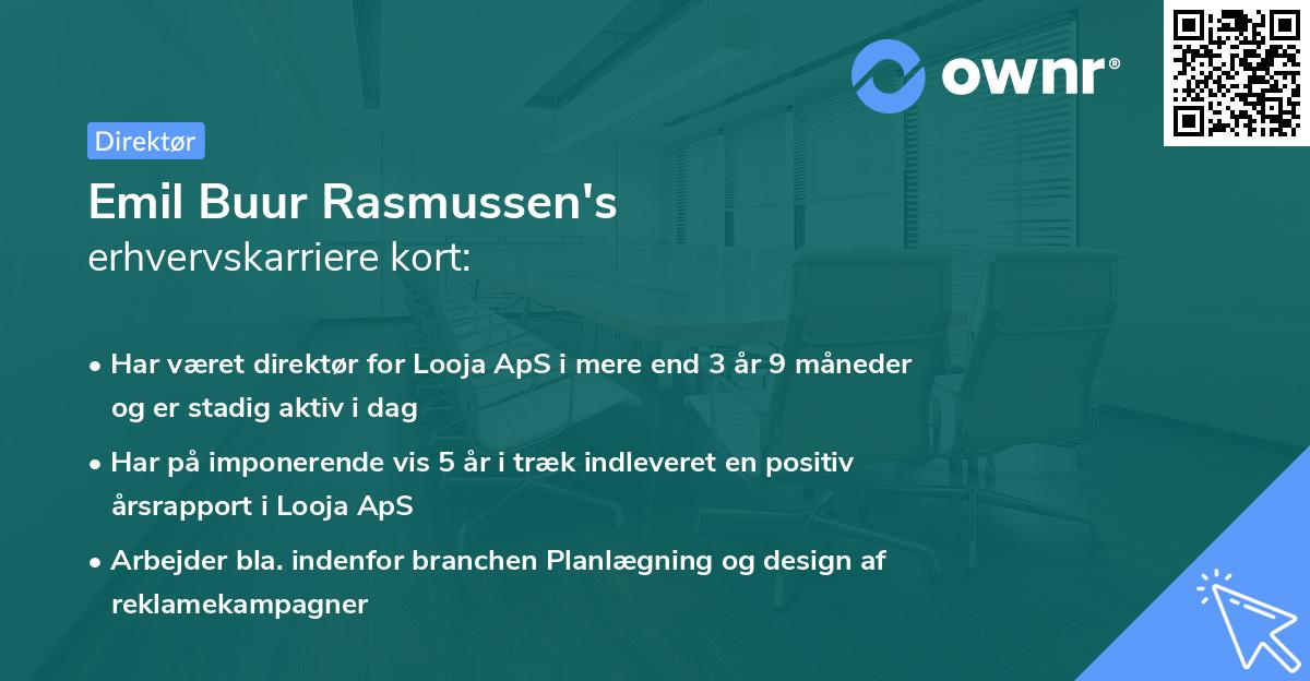 Emil Buur Rasmussen's erhvervskarriere kort