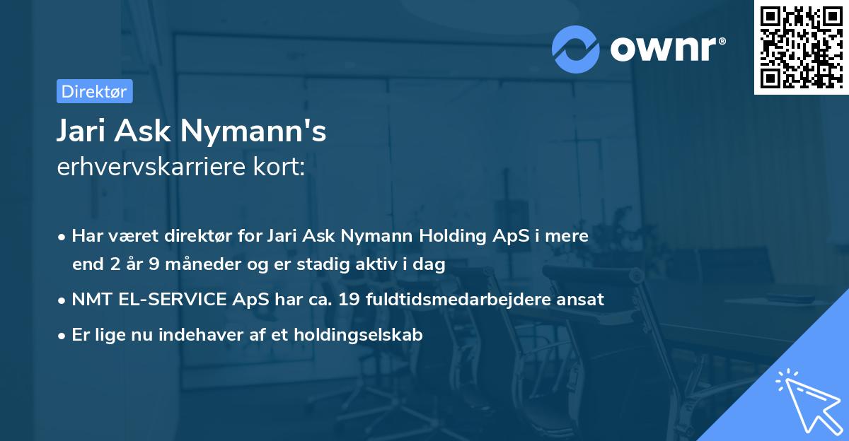 Jari Ask Nymann's erhvervskarriere kort