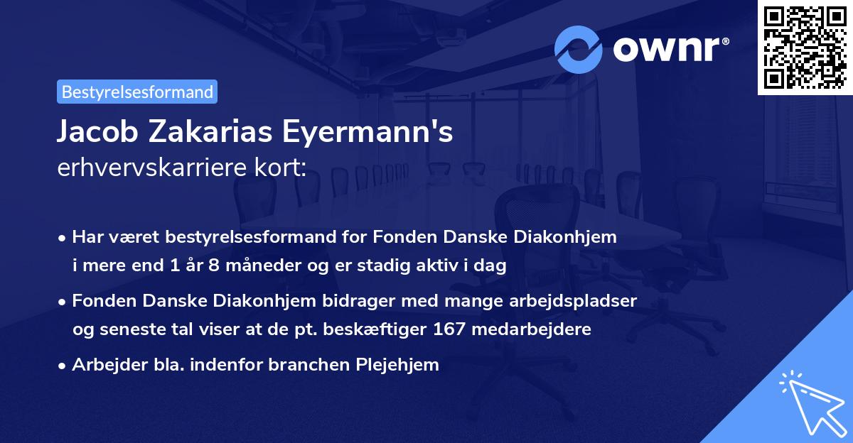 Jacob Zakarias Eyermann's erhvervskarriere kort