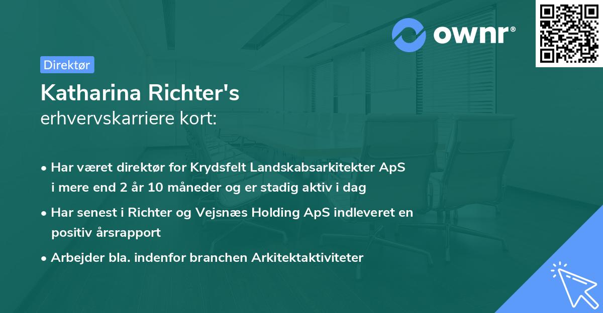 Katharina Richter's erhvervskarriere kort