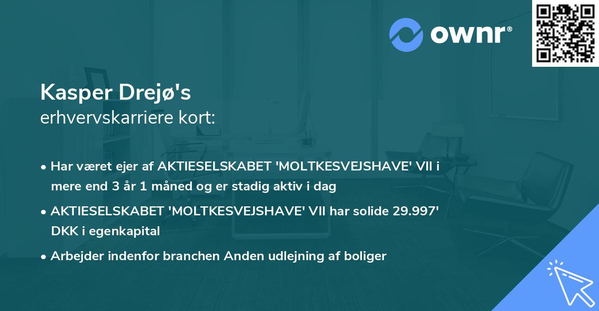 Kasper Drejø's erhvervskarriere kort