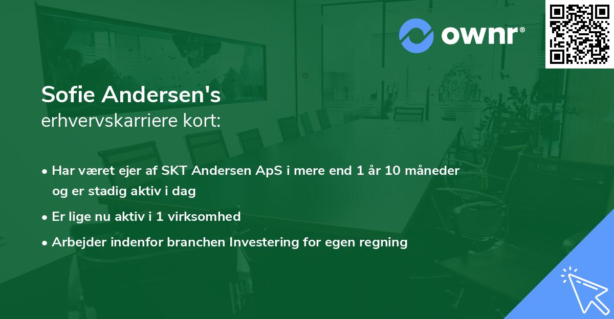 Sofie Andersen's erhvervskarriere kort