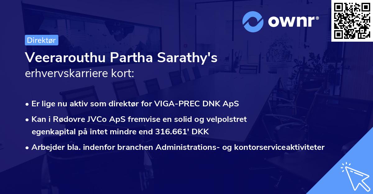 Veerarouthu Partha Sarathy's erhvervskarriere kort