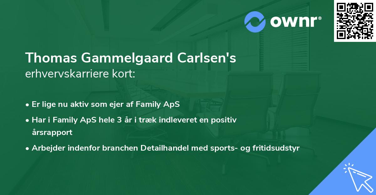Thomas Gammelgaard Carlsen's erhvervskarriere kort