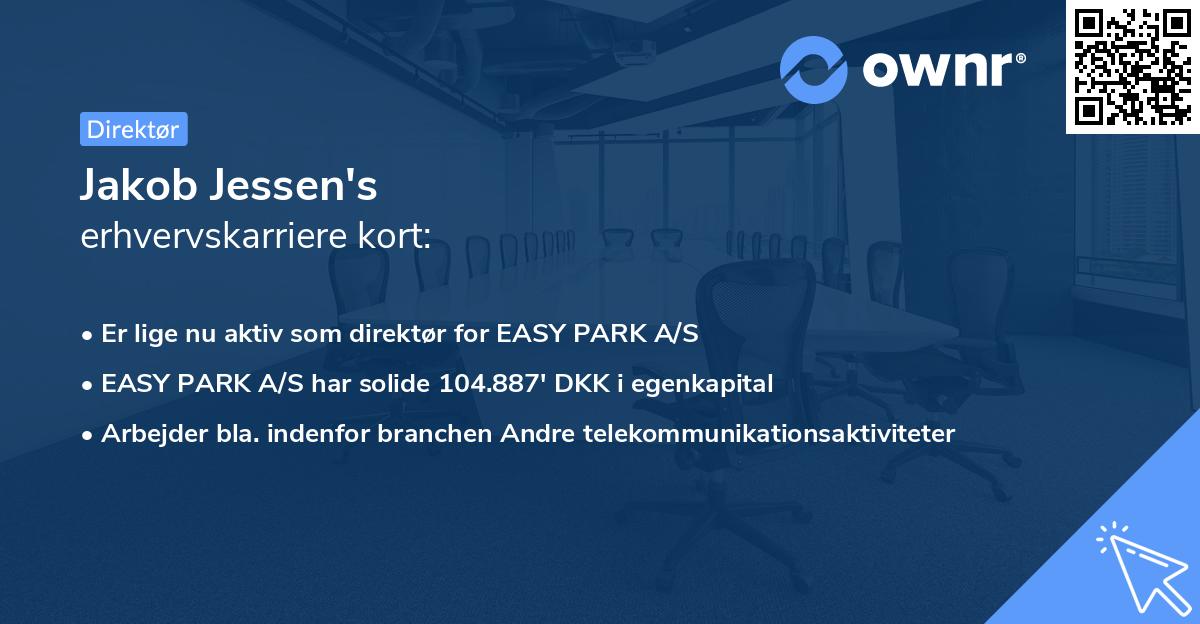 Jakob Jessen's erhvervskarriere kort